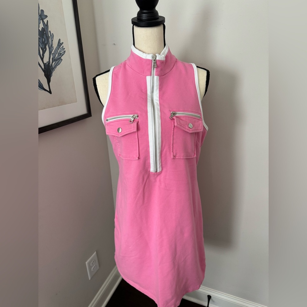 Boston Proper Vibrant Pink Knit dress. All cotton.